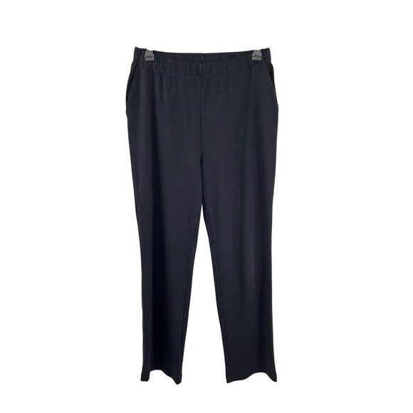 Lands’ End Sport Knit Straight Leg Pants Women’s L (14–16) Black – Used 94026 - Picture 1 of 15